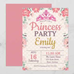 Invitation Princesse D'Un An