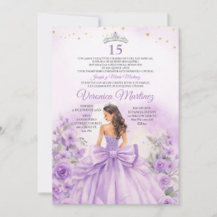 Invitation Princesse Fleur Violette Espagnole Arc Bow Sweet 1