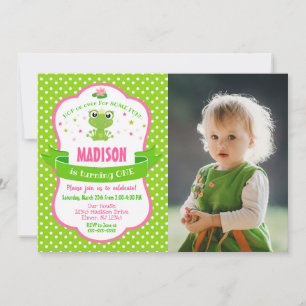 Invitation Princesse Grenouille Mignonne pour une