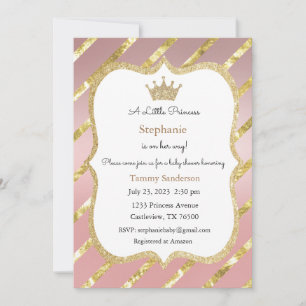 Invitation Princesse, Invitation Baby Shower