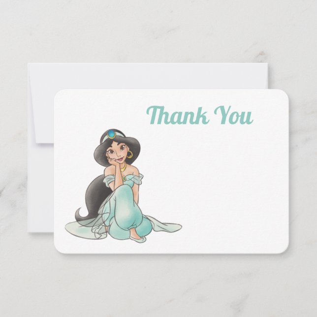 Invitation Princesse Jasmine | Merci Baby shower fille (Devant)