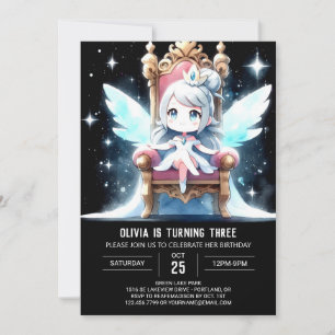 Invitation Princesse Minimaliste Magique Anniversaire