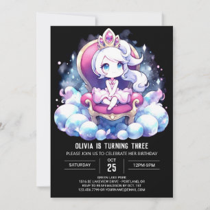 Invitation Princesse moderne Anniversaire
