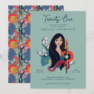 Invitation Princesse Mulan   21e anniversaire
