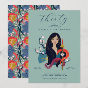 Invitation Princesse Mulan   30e anniversaire