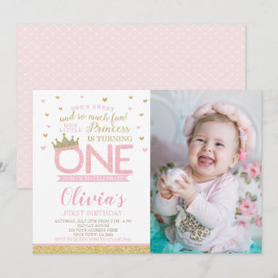 Invitation Princesse Premier anniversaire