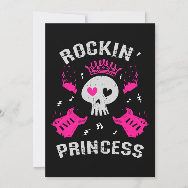 Invitation Princesse Rock (Devant)