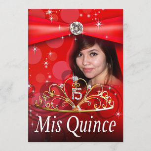Invitation Princesse rouge FAITE SUR COMMANDE Tiara Photo de