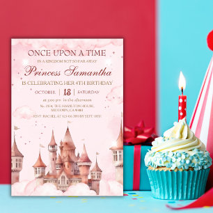Invitation Princesse troisième anniversaire conte de fées mag