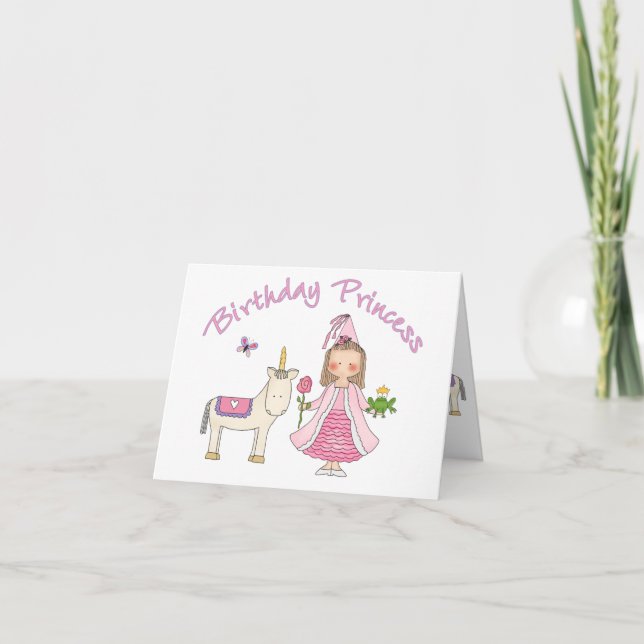 Invitation Princesse Unicorn Anniversaire Fille remplir l'inv (Devant)