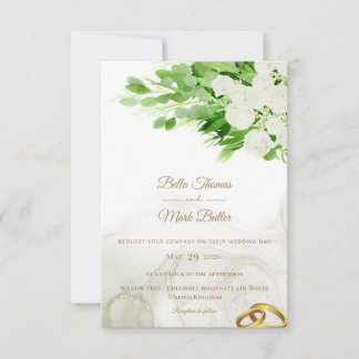 Invitation principale du mariage floral