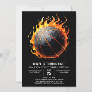 Invitation Printable Chic Sport Basketball Anniversaire
