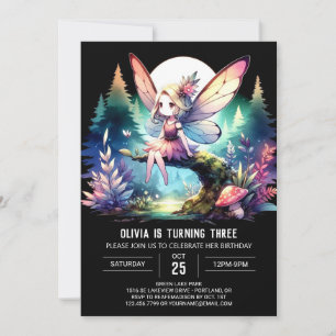 Invitation Printable Fairy Anniversaire moderne