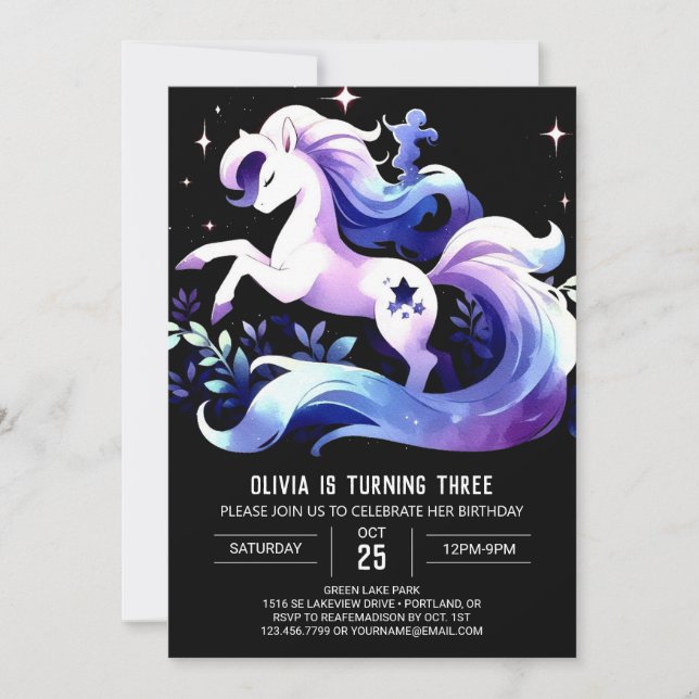 Invitation Printable Horse Anniversaire (Devant)