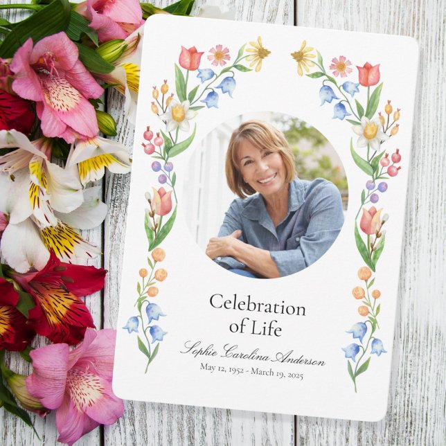 Invitation Printable Printable Flora Celebration of Life Prog (Créateur téléchargé)