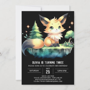 Invitation Printable Sweet Fox Anniversaire