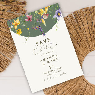 Invitation Printemps Automne Boho Fleur sauvage Bloom Whimsic
