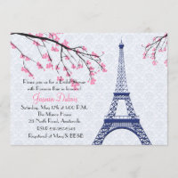 Printemps dans l'invitation de Fête de la mariée