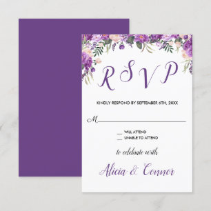 Invitation Printemps Été Floral RSVP Réponse