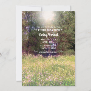 Invitation Printemps Floral Forêt Enchantée Printemps Formel