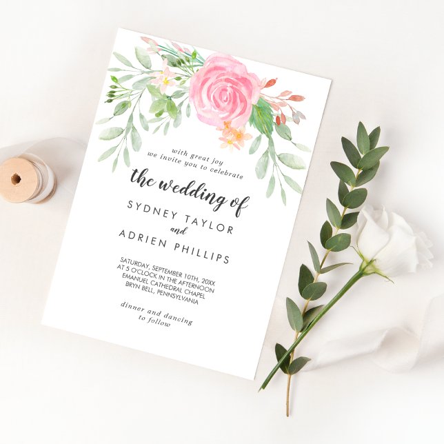 Invitation Printemps Peony Le Mariage De L'Invitation (Créateur téléchargé)