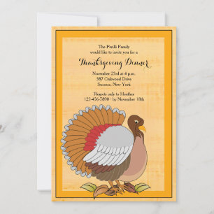 Invitation prisée de dîner de thanksgiving de la