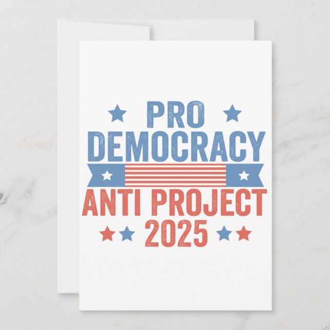 Invitation Pro Democracy Anti Project 2025 Trump républicain (Devant)