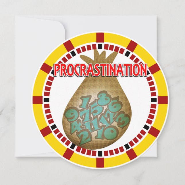 Invitation Procrastination is a Thief of Time (Devant)