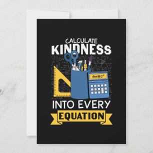 Invitation Prof de maths calculer la gentillesse