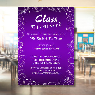 Invitation Professeur à l'école de retraite Classe D renvoie