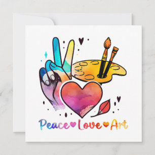 Invitation Professeur D'Art Peace Love Art Pour Artistes Et P