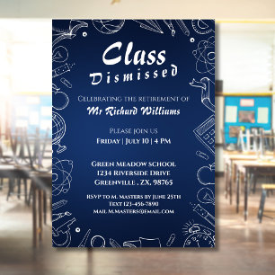 Invitation Professeur de l'école de retraite Classe D Parti