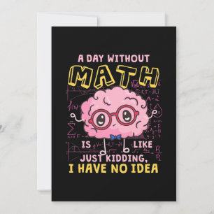 Invitation Professeur de mathématiques par jour sans mathémat