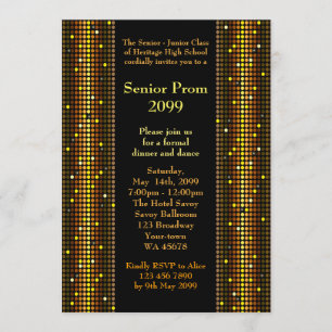 Invitation Prom senior junior,Disco,Style Gatsby,Lumière de c
