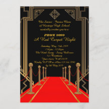 Prom Senior Junior, style Gatsby, nuit sur tapis r