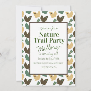 Invitation Promenade dans les bois papillon anniversaire 