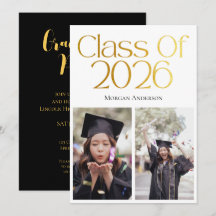 Promotion 2026 2 Photo Typographie Noir et Or