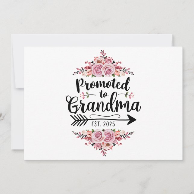 Invitation Promotion Grand-mère 2025 Annonce de grossesse (Devant)