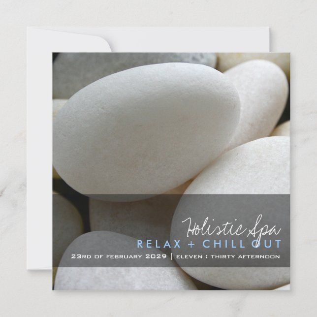 Invitation Promotion moderne de spa de petite photo blanche (Devant)