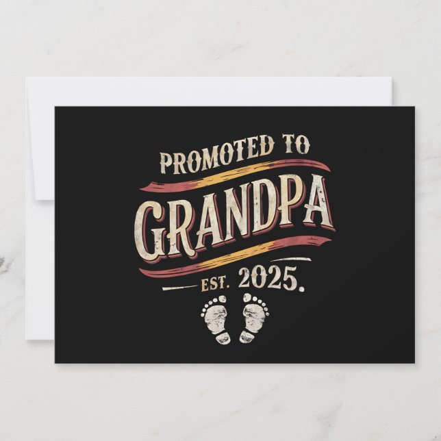 Invitation Promu Grand-père 2025 Grand-père est 2025  (Devant)