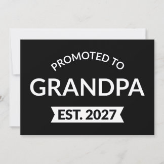 Invitation Promu Grand-père Estimé 2027 Nouveau Papa II