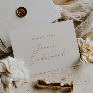 Invitation Proposition de femme de chambre junior en or et en