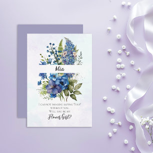 Invitation Proposition de Fille Bohémienne Bleue Violet
