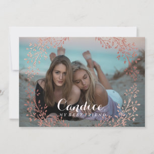 Invitation Proposition de la Bridesmaid Faux Rose Gold Floral