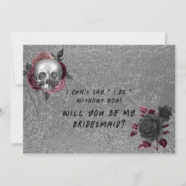 Invitation Proposition de la fête de la mariée de tête de crâ (Devant)