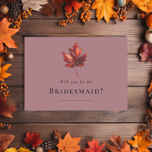 Invitation Proposition de la Mariage Bridesmaid de la feuille