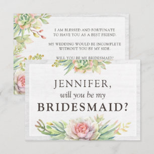 Invitation Proposition de la partie nuptiale Succulente de l'