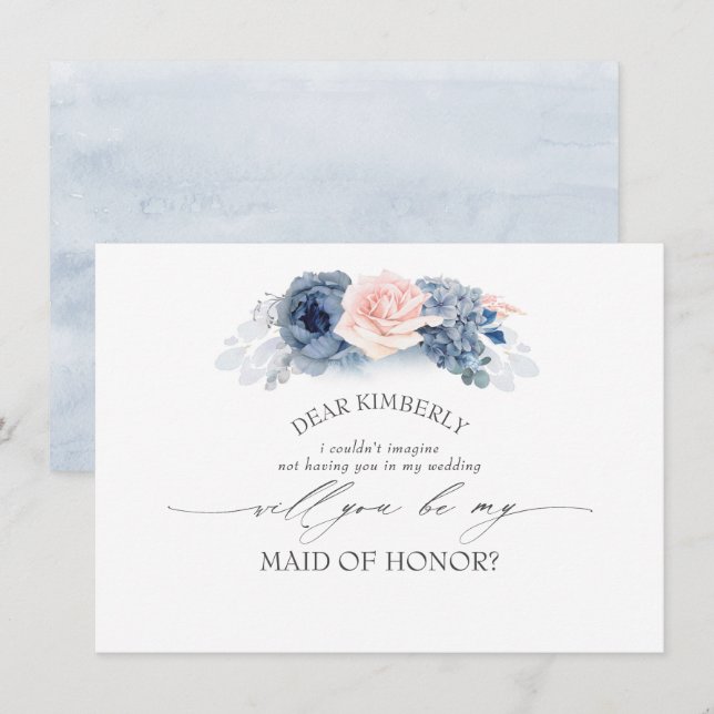 Invitation Proposition de la servante d'honneur/de la servant (Devant / Derrière)