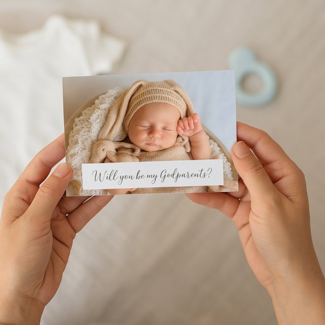 Invitation Proposition de parrain/marraine pour bébé adorable (Créateur téléchargé)