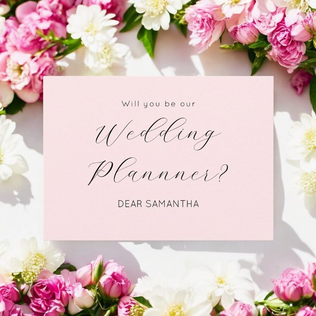 Invitation Proposition de planificateur de mariage rose  (Créateur téléchargé)